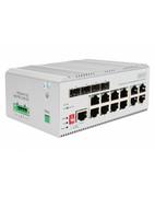 Switche - Digitus Industrial 8+4 L2 zarządzalny Gigabit Ethernet PoE Swi 8 Port PoE GE RJ45 4 Port GE SFP (DN651139) - miniaturka - grafika 1