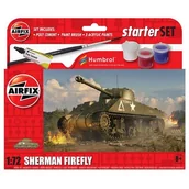 Modele do sklejania - AirFix Amerykański czołg średni Sherman Firefly (z farbami) 55003 - miniaturka - grafika 1