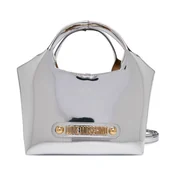 Torebki damskie - Torebka LOVE MOSCHINO JC4133PP1OLP0902 Srebrny - miniaturka - grafika 1