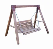 Huśtawki - Drewniana huśtawka ogrodowa wolnostojąca dla dzieci M1-D70 - miniaturka - grafika 1