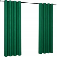 Zasłony - Zasłony welurowe gładkie 140x220 na przelotkach zasłona welur velvet kółka - miniaturka - grafika 1