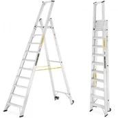 Drabiny - Drabina montażowa jednostronna ALOSS 9310 - wysokość robocza 4,12m - miniaturka - grafika 1