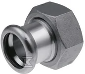 Akcesoria hydrauliczne - Śrubunek GW KAN-therm Inox z płaską uszczelką 22 x 1" - miniaturka - grafika 1