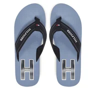 Klapki i japonki męskie - Japonki Tommy Hilfiger Hilfiger H Padded Beach Sandal FM0FM05536 Granatowy - miniaturka - grafika 1