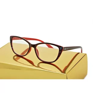 Plusy Okulary Kocie Oczy do Czytania moc: +1,5 z flexami ST307 - Okulary korekcyjne, oprawki, szkła - miniaturka - grafika 1