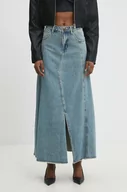 Spódnice - Answear Lab spódnica jeansowa kolor niebieski maxi rozkloszowana - miniaturka - grafika 1