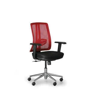 Fotel biurowy, krzesło biurowe B2B Partner Krzesło biurowe Human, czarny/czerwony X1-03S-3/NT-34,B-15 - Fotele i krzesła biurowe - miniaturka - grafika 1