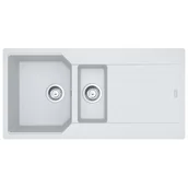 Zlewozmywaki - Franke Urban UBG 651-100 GSC Zlewozmywak granitowy półtorakomorowy 100x50 cm biały polarny 114.0687.302 - miniaturka - grafika 1