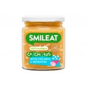 Dania dla dzieci - Smileat Słoiczek z ekologicznymi małymi kawałkami ryżu i indyka z warzywami po 10 miesiącu 230 g Bio - miniaturka - grafika 1