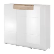 Komody - Komoda Toledo 76 3D1S Biały Połysk / San Remo - miniaturka - grafika 1