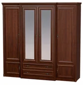 Szafy - Szafa ubraniowa garderoba z lustrem kasztan duża 227cm SONATA Furnimasters - miniaturka - grafika 1