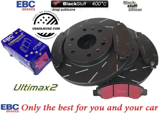 Przednie klocki Ultimax2 + NACINANE tarcze hamulcowe 330mm EBC seria USR Cadillac Escalade AWD 2007-2008 - Tarcze hamulcowe - miniaturka - grafika 2