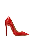 Czółenka - Czerwone lakierowane szpilki z noskami w szpic - miniaturka - grafika 1