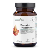Przeziębienie i grypa - Aura Herbals Żurawina 800 mg + Witamina C Suplement diety 60 kaps. - miniaturka - grafika 1