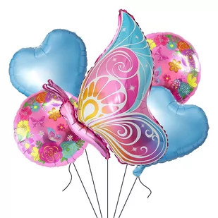 Zestaw balonów Butterfly, Motyl, 5 el. - Balony i akcesoria - miniaturka - grafika 1