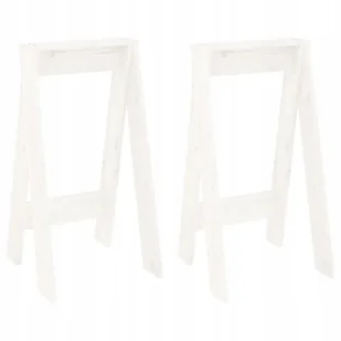 Stołki, 2 szt., białe, 40x40x75 cm, lite drewno so - Taborety i hokery - miniaturka - grafika 1
