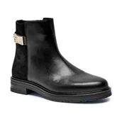 Botki damskie - Tommy Hilfiger Skórzane botki - miniaturka - grafika 1