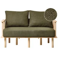 Sofy i kanapy - Sofa 2-osobowa boucle ciemnozielone ASKER - miniaturka - grafika 1