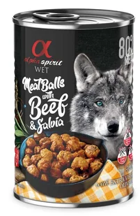 Alpha Spirit Mięsne klopsiki z wołowiną i szałwią 6x400g - Mokra karma dla psów - miniaturka - grafika 1