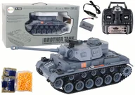 Akcesoria i części modelarskie - Czołg Zdalnie Sterowny RC 1:18 Armata Dym Tarcza Dźwięki Szary - miniaturka - grafika 1