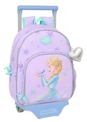 Plecaki szkolne i tornistry - Safta FROZEN SPIRIT Plecak dziecięcy z wózkiem 705, idealny dla dzieci w różnym wieku, wygodny i wszechstronny, jakość i wytrzymałość, 28 x 10 x 34 cm, fioletowy, M, Casual - miniaturka - grafika 1