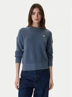 Swetry damskie - Guess Jeans Sweter W6RR20 Z3HM1 Niebieski Regular Fit - miniaturka - grafika 1