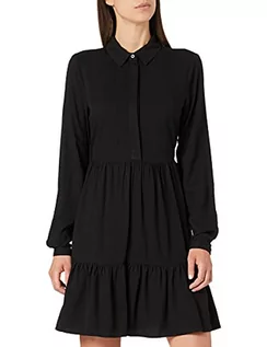 Sukienki - Vila Damska sukienka z długim rękawem, czarny, 34 - grafika 1