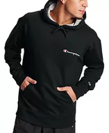 Bluzy męskie - Champion Męska bluza z kapturem, Czarny mały skrypt, L - miniaturka - grafika 1