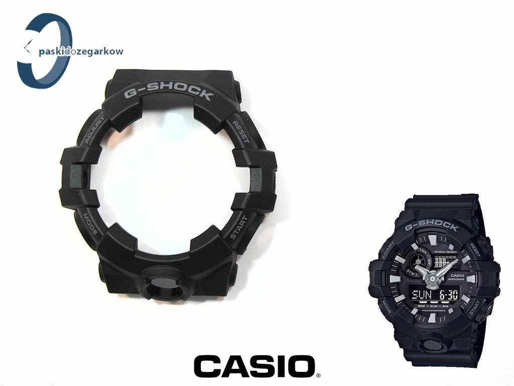 Bezel Casio G-Shock GA-700-1B GA-700 GA-710 czarny matowy