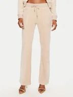 Spodnie sportowe damskie - Juicy Couture Spodnie dresowe Del Ray JCAP180 Różowy Regular Fit - miniaturka - grafika 1