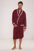 Szlafroki męskie - Wygodny szlafrok męski Bruno II bordowy XL - miniaturka - grafika 1