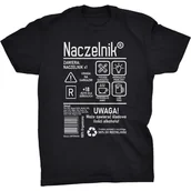 Koszulki męskie - Naczelnik Etykieta Koszulka Prezent Dla Naczelnika - miniaturka - grafika 1