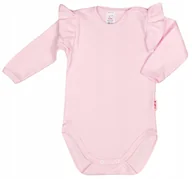 Body dla niemowląt - Body długi rękaw z falbanką RÓŻOWE r 92 KLEKLE - miniaturka - grafika 1