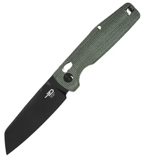 Nóż składany Bestech Slasher Green Micarta, Black Stonewashed D2 (BG56B-2) - Noże - miniaturka - grafika 1