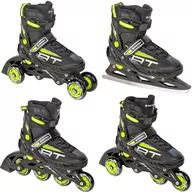 Rolki - Rolki Łyżwy 4w1 Raven Profession Black/Lime 35-39 - miniaturka - grafika 1