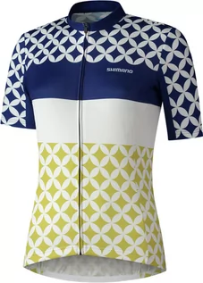Koszulki rowerowe - Shimano Mizuki SS Jersey Women, biały/niebieski XXL 2022 Koszulki kolarskie - grafika 1