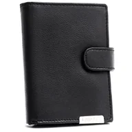 Portfele - Duży portfel męski skórzany 4U CAVALDI pionowy na zatrzask rfid stop rozbudowany na karty czarny - miniaturka - grafika 1