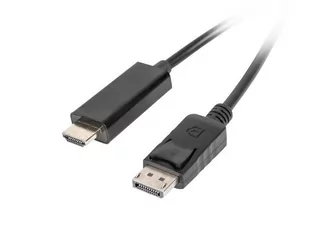 Lanberg KABEL DISPLAYPORT(M)->HDMI 1M CZARNY LANBERG CA-DPHD-10CC-0010-BK (AKLAGVDDPHD0001) - Kable komputerowe i do monitorów - miniaturka - grafika 2