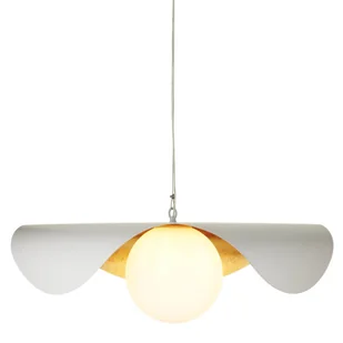 Metalowa lampa wisząca nad stół ENZO ST-F22020601-D60 white biały złoty - Lampy sufitowe - miniaturka - grafika 1