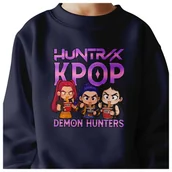 Bluzy dla dziewczynek - BLUZA DZIECIĘCA K-POPOWE ŁOWCZYNIE DEMONÓW HUNTRIX 146-152 BAWEŁNIANA - miniaturka - grafika 1