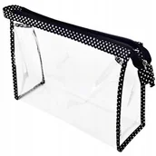 Kosmetyczki, organizery i kuferki - Kosmetyczka foliowa przezroczysta na basen do samolotu NOBLE seria BLACK - miniaturka - grafika 1