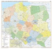 Mapy i plansze edukacyjne - EkoGraf, Polska - mapa ścienna obszarów właściwości sądów powszechnych na podkładzie w drewnianej ramie, 1:500 000 - miniaturka - grafika 1