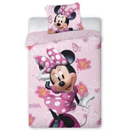 Pościel dla dzieci - Pościel 140x200 Myszka Minnie różowa bawełniana - miniaturka - grafika 1
