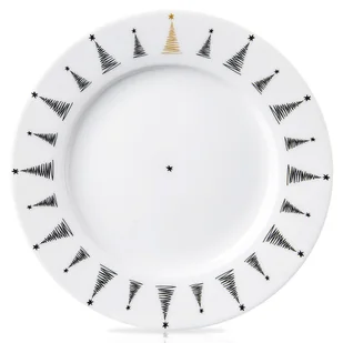 Talerz deserowy porcelanowy CHOINKA 20cm ORION 129583 - Talerze - miniaturka - grafika 1