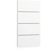 Meble do przedpokoju - Panel ścienny LAYERS, 800 x 54 x 1486 mm, biały - miniaturka - grafika 1