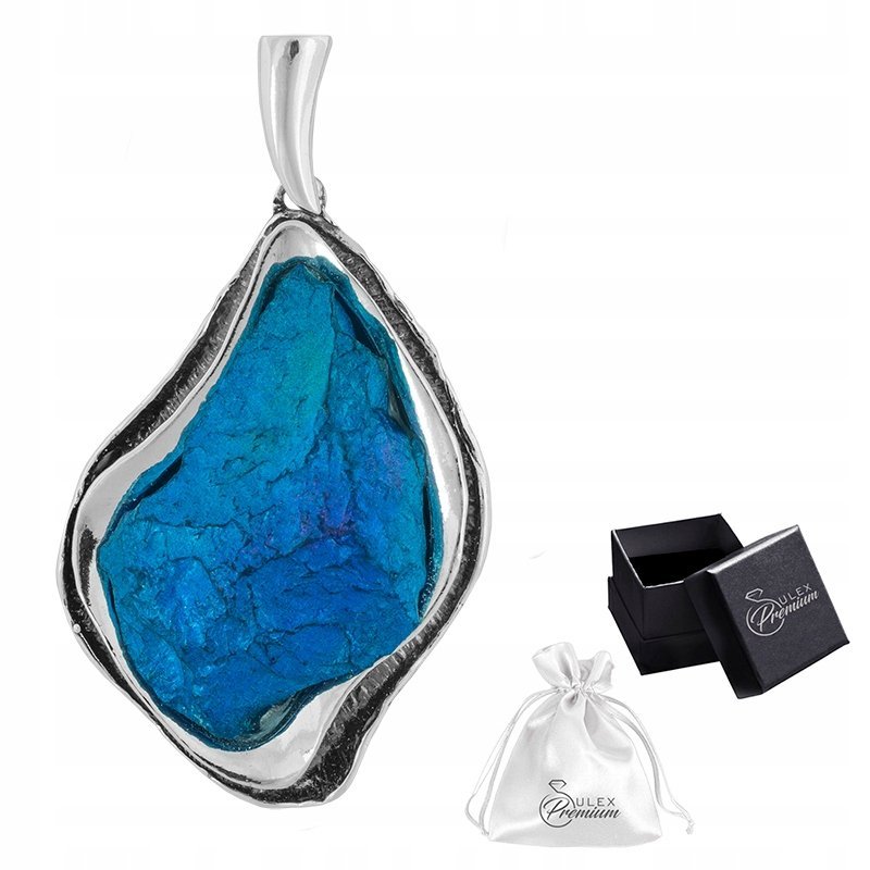 Zawieszka srebrna oksydowana pr. 925 Piryt Reko