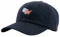Czapki i chusty sportowe męskie - Czapka z daszkiem męska damska młodzieżowa Mapa USA 54-58cm HAFT FLAGA - miniaturka - grafika 1