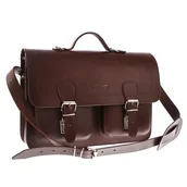 Teczki i aktówki - Vooc, Teczka Kemer Vintage, brązowa, 38,5x28x9,5 cm - miniaturka - grafika 1