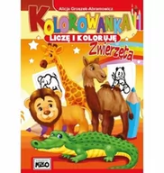 Kolorowanki, wyklejanki - Niko Kolorowanki Liczę i koloruję Zwierzęta - miniaturka - grafika 1