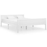 Łóżka - vidaXL Lumarko Rama łóżka z litego drewna sosnowego, biała, 160 x 200 cm 322107 - miniaturka - grafika 1